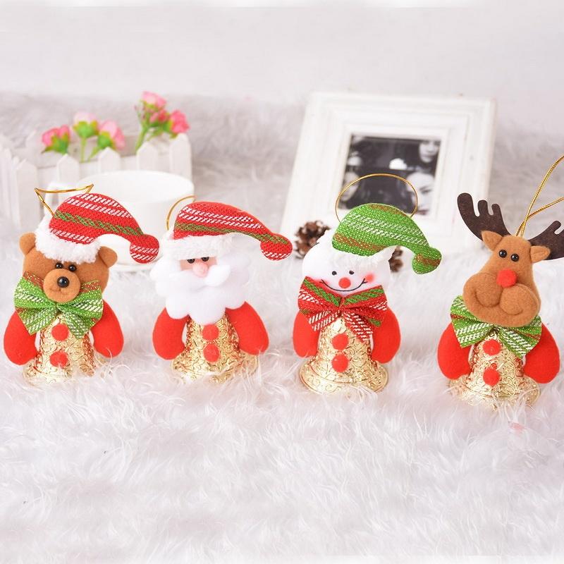 Рождественские украшения Санта-Клаус кукла Wjingle Bell Decor Новогодние украшения подвеска-капля
