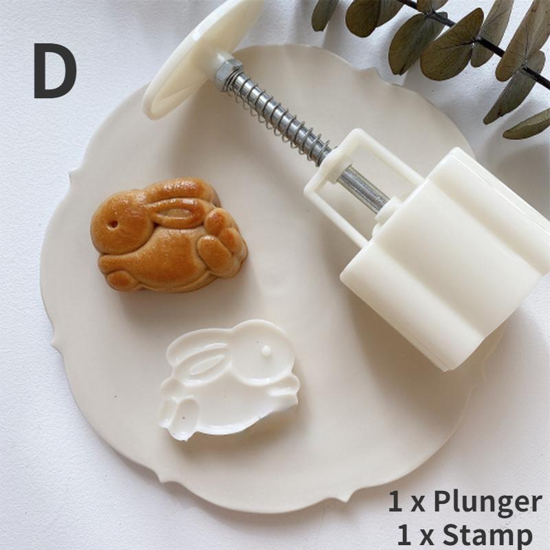 2/4 шт., 50 г, 3D форма кролика, 50 г, формы для лунного кекса, многоцелевой многоразовый инструмент для украшения праздничного печенья