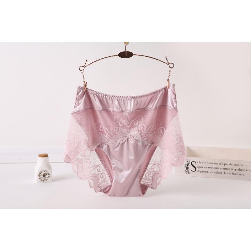 Высокие трусики с талией, нижнее белье больших размеров для женщин, нижнее белье, модальные кружевные красные трусики