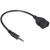Автомобильный аудио AUX 3,5 мм штекер к USB 2.0 тип A гнездо конвертер адаптер кабель автомобильные аксессуары для интерьера