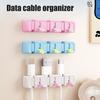 Toggle Switch Cable Holder Clip 3 Slots Self-adhesive Home Office Desk Phone Charging Data Cord Organizer Keeper Power Wire Management Clip
