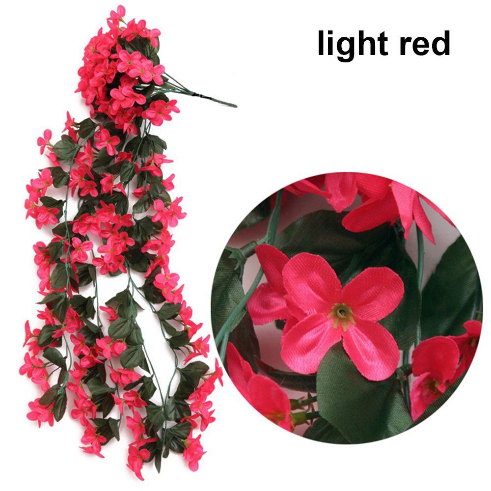 Home Decor Garland Vine Artificial Flower Silk Violet Rattan Garden Wall Hanging Plant