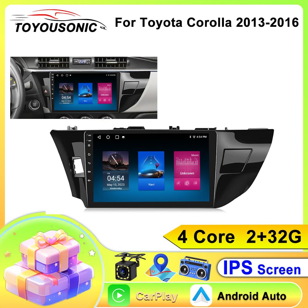 Carplay Android Auto Car radio For Toyota Corolla 2013-2016 Autoradio Multimedia player GPS Stereo car intelligent systems FM