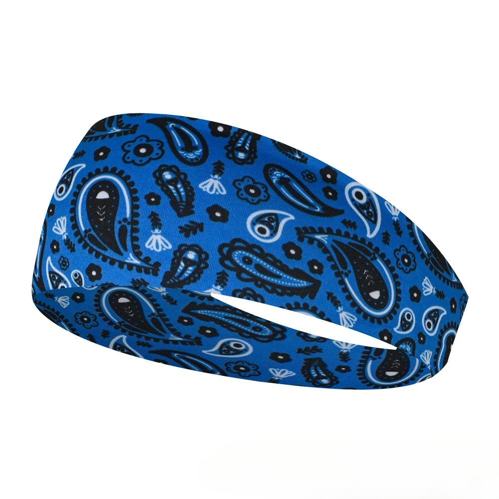 Sports Headband Men Women Printed Wide Sports Sweatband Stretch Elastic Fitness Gym Running Tennis Headwrap Yoga Hair Bands 1pc