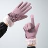 New Autumn and Winter Warm Gloves for Women Fleece and Thickened  Outdoor Cycling Sports Windproof Touch Screen Bear Gloves