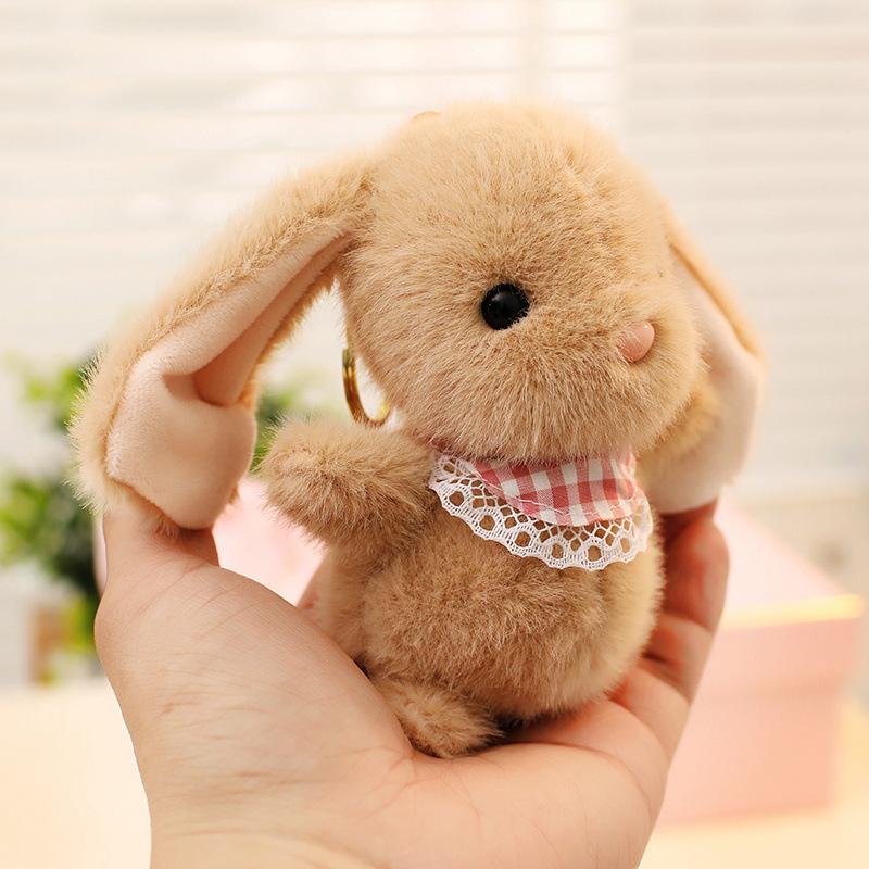 Bunny Plush Keychain Doll Machine Pendant Student Schoolbag Backpack Pendant Small Toys Boutique Girls Jewelry