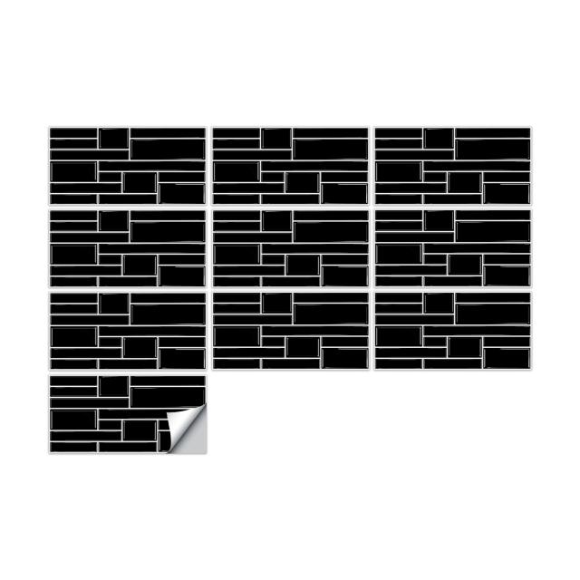 20x10 см современные водонепроницаемые 3D наклейки на плитку, виниловые самоклеящиеся наклейки на стену для дома, кухни, ванной комнаты, наклейки на пленку и палку, 10 листов