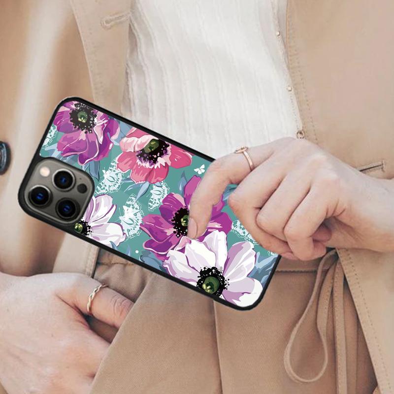 Painting Flowers Nature Leaves Magnetic Phone Case For APPLE iPhone 17 Air 16 14 13 12 Pro Max 15 Plus Wireless MagSafe Cover