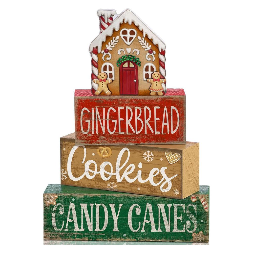 4Pcs Football Table Decorations Football Tiered Tray Decor Sport Game Centerpiece Sign Decorative Rugby Stack Block Gift for Fans Club Tailgate