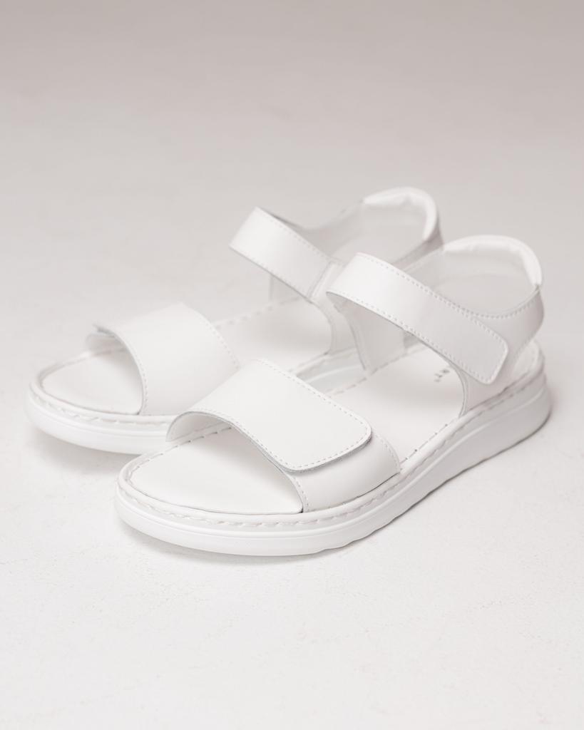 Босоножки на двух липучках Lifexpert 10372 36 белые кожа