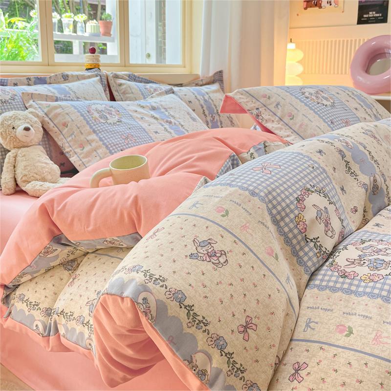 Утолщенный комплект из четырех предметов, пододеяльник, простыня, комплект из трех предметов для односпальной кровати в общежитии