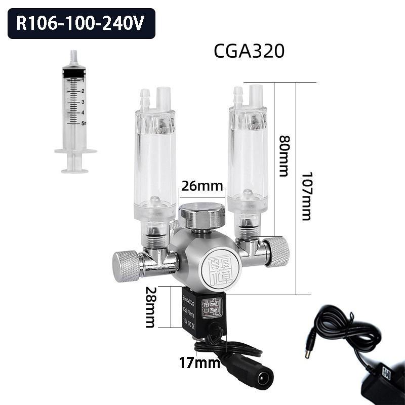 Система контроля CO2 Аквариум с водными растениями Редуктор давления CO2 Электромагнитный клапан для аквариума Пузырьковый счетчик Регулятор CO2