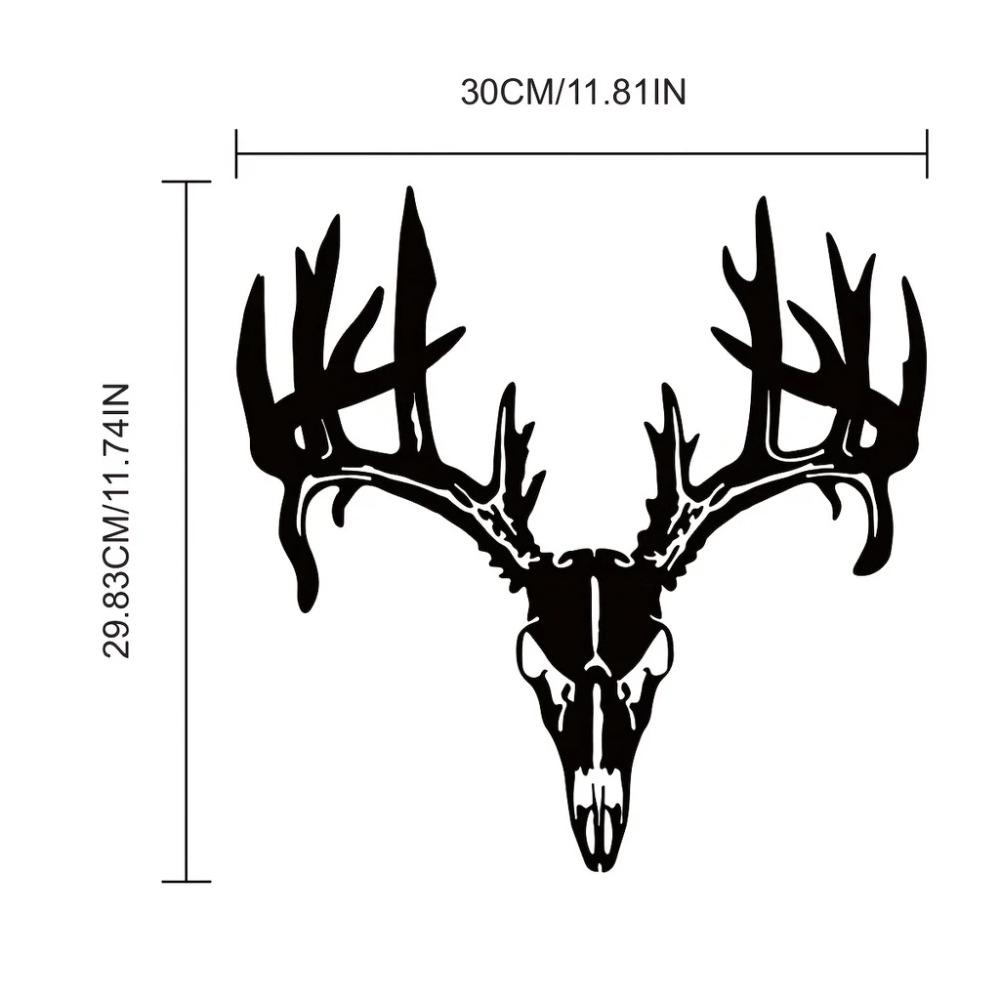 Металлический настенный декор «Искусство оленя» - Знаки «Череп и голова оленя» - Железные изделия для гостиной - Уникальное металлическое настенное искусство и наклейки