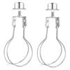 2Pcs Steel Wire Lamp Shade Light Bulb Clip Adapter with Hat Knob Finial Silicone Levelers Heat Resistant Lampshade Adapter