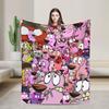Couraged Cowardlys Dogs Knitted Blankets Cartoon Flannel Throw Blanket Bedding Couch Personalised UltraSoft Warm Bedspread