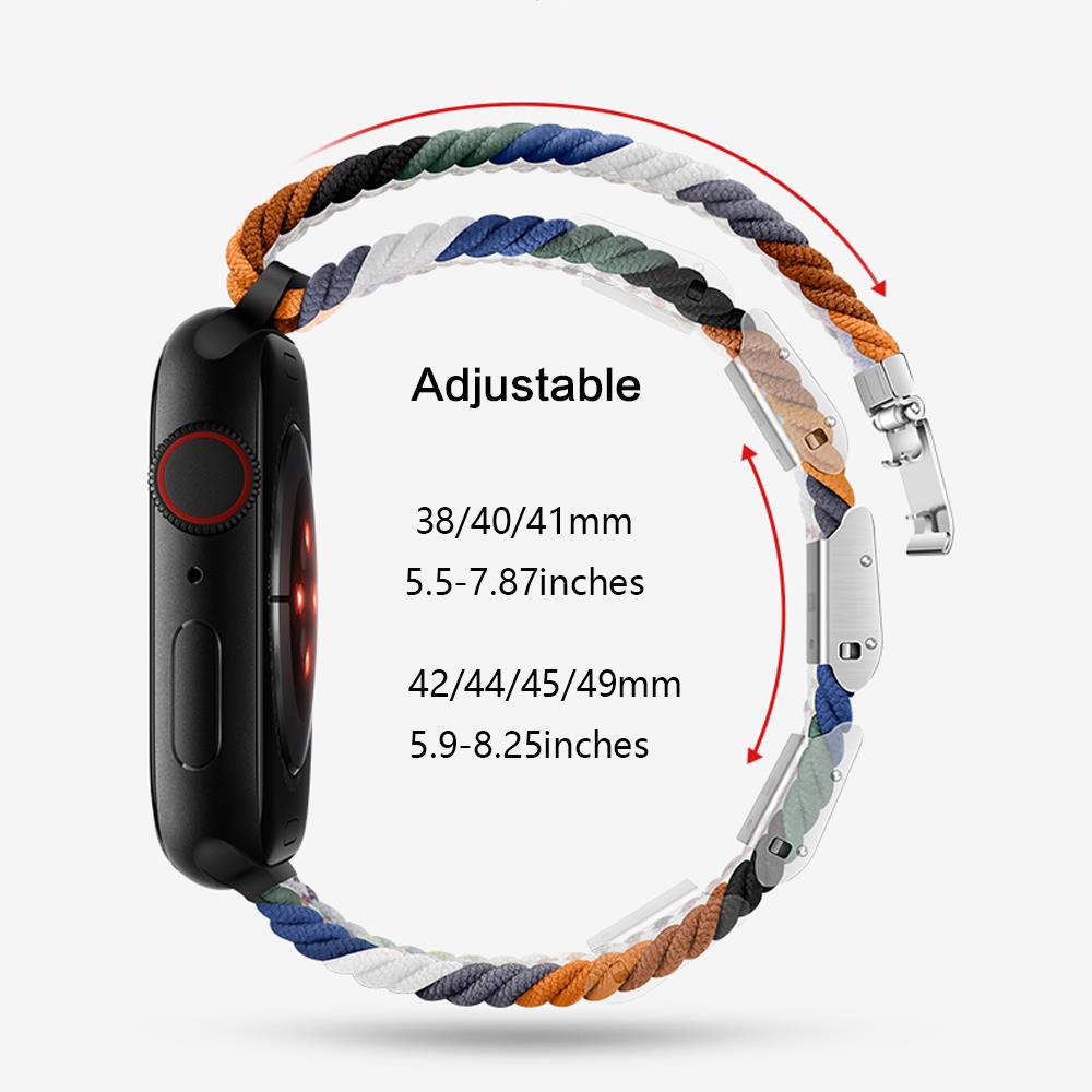 Ремешок для Apple Watch Ultra Band 49 мм, 45 мм, 44 мм, 40 мм, 41 мм, 42 мм, 40, 45 мм, плетеный браслет Correa соло-петли серии 8, 7, 3, 5, se 6, 4
