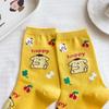 1 пара Дышащие Минималистичный Дизайн Повседневные Спортивные Носки Pom Pom Purin Носки Средней Длины Подарки для Девочек Милые Аниме Мультяшные Носки