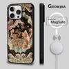 Японская Укиё-э Тигр Чехол для Телефона Для iPhone 17,16,15,14,13,12,11,Pro,Max,Plus,Mini,SE4,E Магнитный Magsafe Беспроводная Зарядка