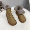 Women's Winter Fleece-Lined Snow Boots: Warm, Non-Slip, Versatile, Flat Ankle Boots.