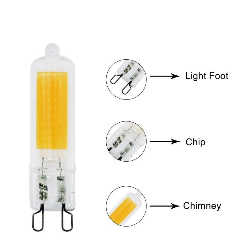 Super Bright G9 LED Light Bulb 6W 9W 12W15W 220V Glass Lamp Constant Power Light LED Lighting G9 COB Bulbs