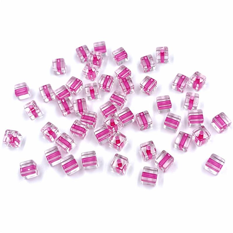 Креативные 20 шт. 8 мм, ювелирные изделия для рукоделия, прозрачные принадлежности, квадратные бусины-кубы, браслет, серьги, сделай сам, акриловые бусины для изготовления бусин