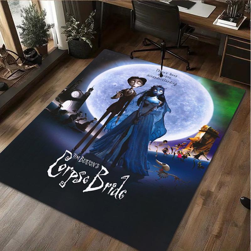 1Pc Corpse Bride Print Rug - Computer Chair Area Rug home decoration Carpet For Living Room Bedroom Flooring Mat