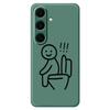 For Samsung Galaxy S25+ Case Stickman Toilet Pattern Printing Straight Edge TPU Phone Back Cover