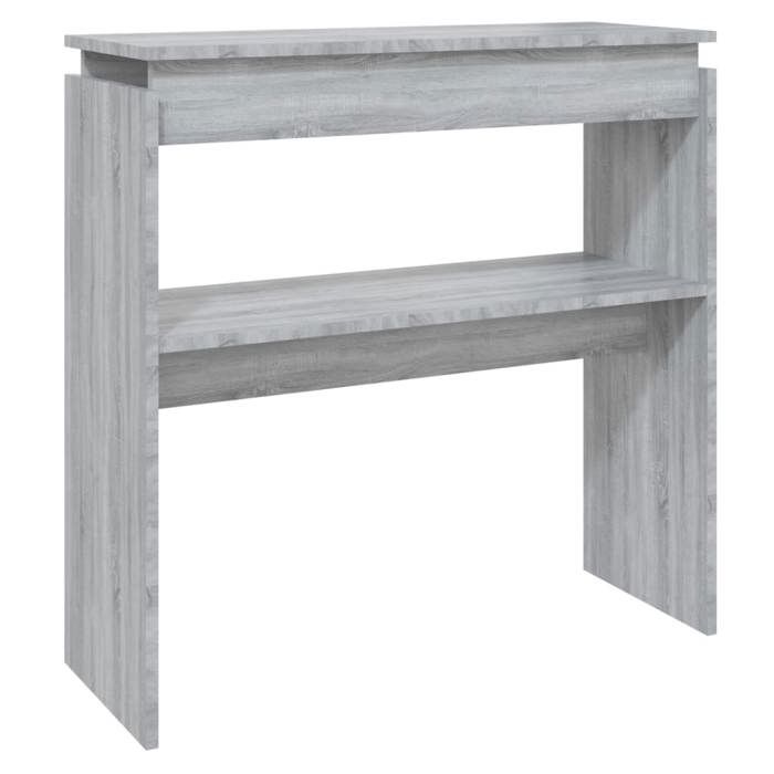 VidaXL Console Table Sonoma Grey 80x30x80 Cm Engineered Wood 815217