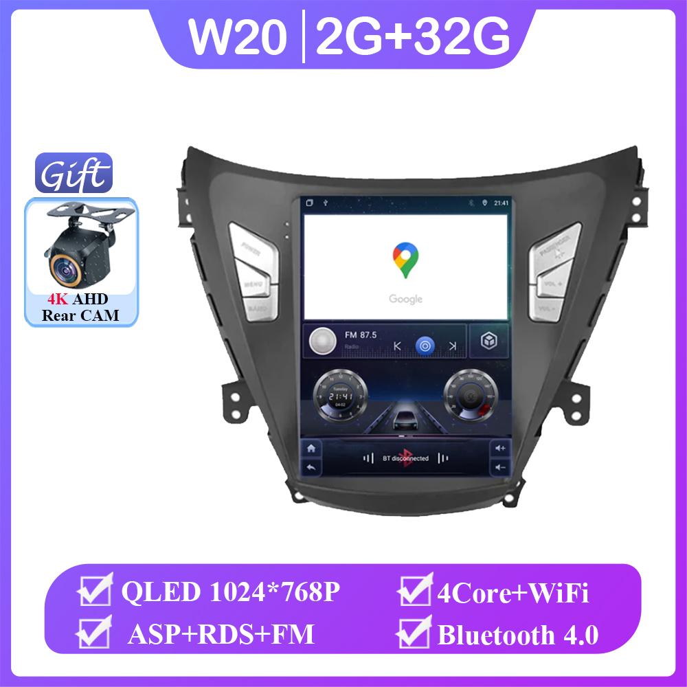 Автомагнитола с CarPlay и Android для HYUNDAI ELANTRA AVANTE I35 2011-2013, мультимедийная стереосистема с GPS, 9,7 дюйма, 5G Wi-Fi дисплей