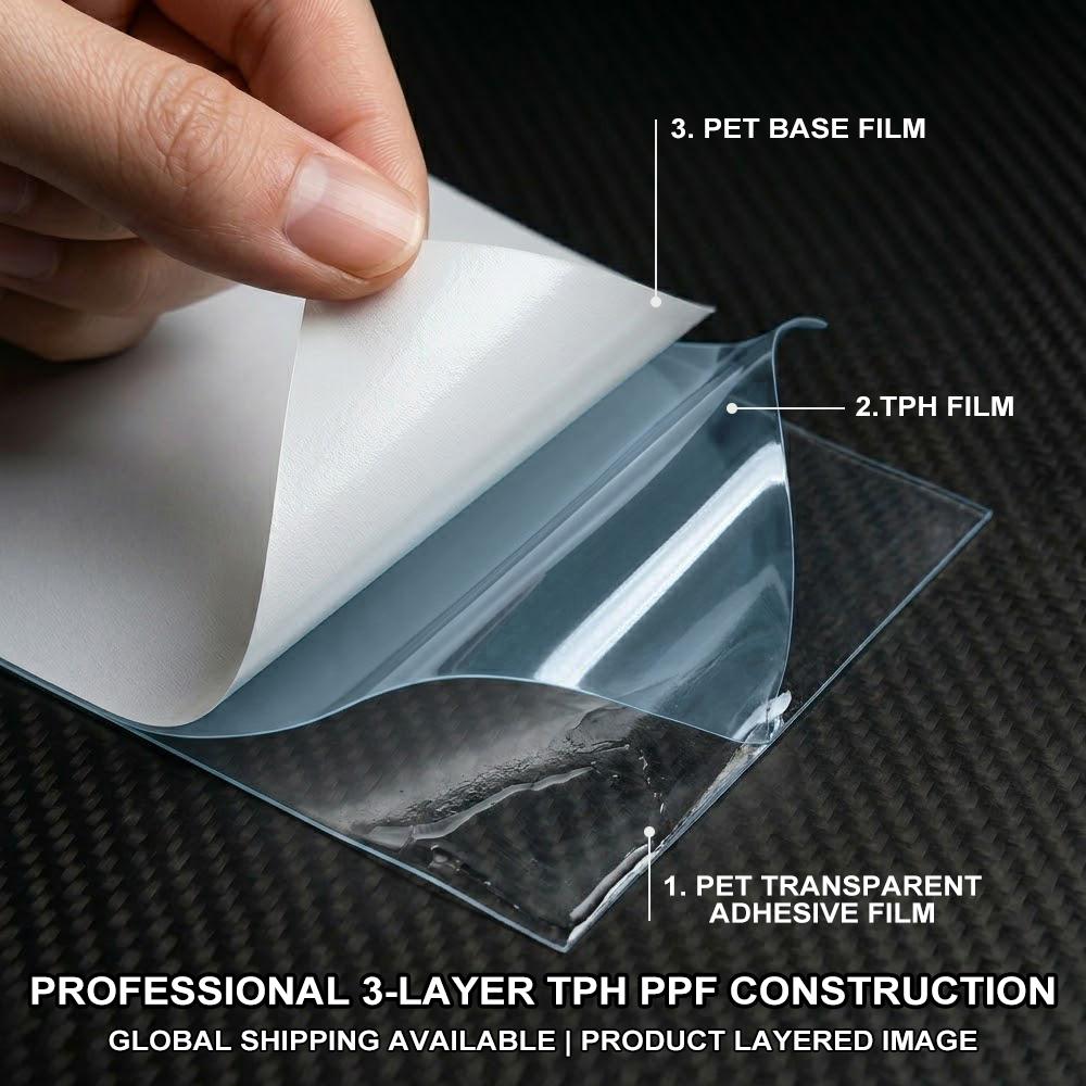 TPH Car Sunroof Ice Film Heat Insulation UV Protection Sticker Universal Panoramic Roof Window Tint Sunshade Summer Cooling Film