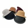 Korean Version of Curled Dome Top Hat, Women's Winter Fashion Straw Hat, Knitted Basin Hat, Japanese Casual Versatile Bucket Hat