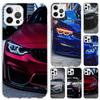 Синий Красный Автомобиль для B-Bmw Чехол для Телефона для Iphone 16 15 14 13 12 Mini 11 Pro Max 16E X XS XR 7 Plus 8 SE 2020 Мягкий Funda Печатный Корпус