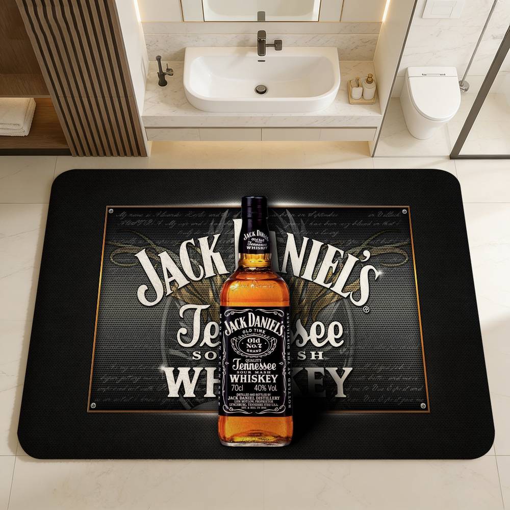 Коврик для пола с логотипом J-Jack D-Daniels, скандинавский стиль, домашний коврик для прихожей, коврики для ванной-туалета, коврик для декора спальни, отеля
