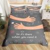 Cute Love Hug Duvet Cover Set Single King for Kids Adults Cute Sun Moon Cloud Bedding Set Lovely Heart Pattern Beige Quilt Cover