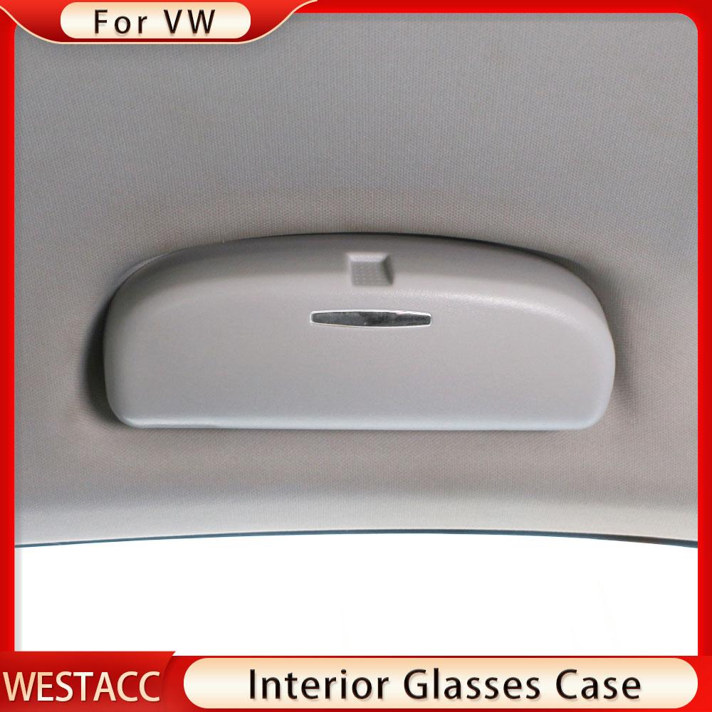 Автомобильный держатель для солнцезащитных очков, чехол для очков для Volkswagen VW Tiguan Passat B8 Golf 7 MK7 Touran 2016 - ящик для хранения