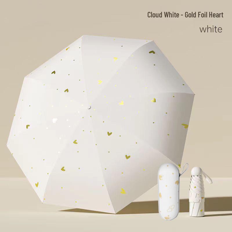 50% Off: High-End Mini Capsule Umbrella - 8-Rib Folding Design for Sun Protection & Dual Use on Sunny/Rainy Days