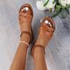 Summer New Women's Flat Bottom Roman Strap Sandals with Non Slip Rubber Soles Fashion Women's Shoes Size 36-43