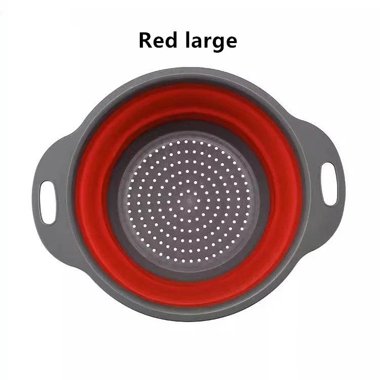 Складная раковина для очистки овощей и фруктов, дренажная корзина, силиконовый складной дуршлаг, складная сушилка для мытья, кухонные инструменты для хранения