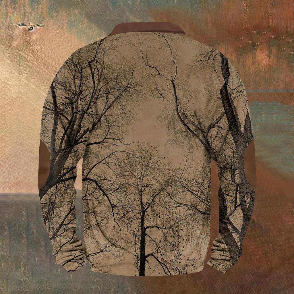 Men's Retro Casual Gradient Printed Sweatshirt