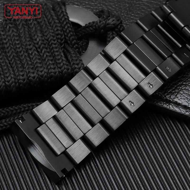 Браслет из нержавеющей стали для дизельного двигателя DZ4318 DZ4323 DZ4283 DZ4309 26 мм ремешок для часов с изогнутым концом, цельнометаллический ремешок для часов, стальной ремешок