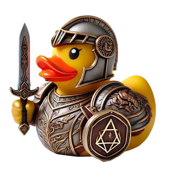 Фигурка утки-волшебника из смолы, ретро-рыцарь, настольное украшение, коллекционная ролевая утка в стиле вестерн-фэнтези для книжного шкафа, прикроватного столика