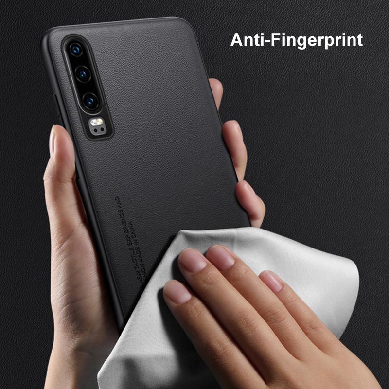 Роскошный чехол из искусственной кожи для Huawei P30, задняя крышка, матовый силиконовый противоударный чехол для телефона с полной защитой для Huawei P30 Pro Coque