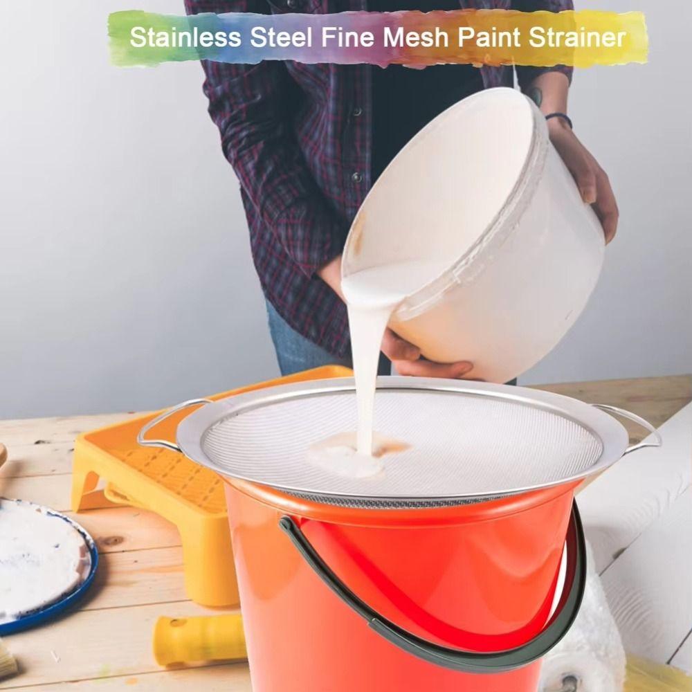 Emulsion Paint Stainless Steel Paint Strainer Reusable Fine Mesh Fine Mesh Filter Gallon Bucket Paint Filter Airless Sprayers