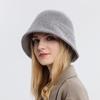 Autumn and Winter Women's Knitted Bucket Hat Solid Color Women's Warm Bucket Hat