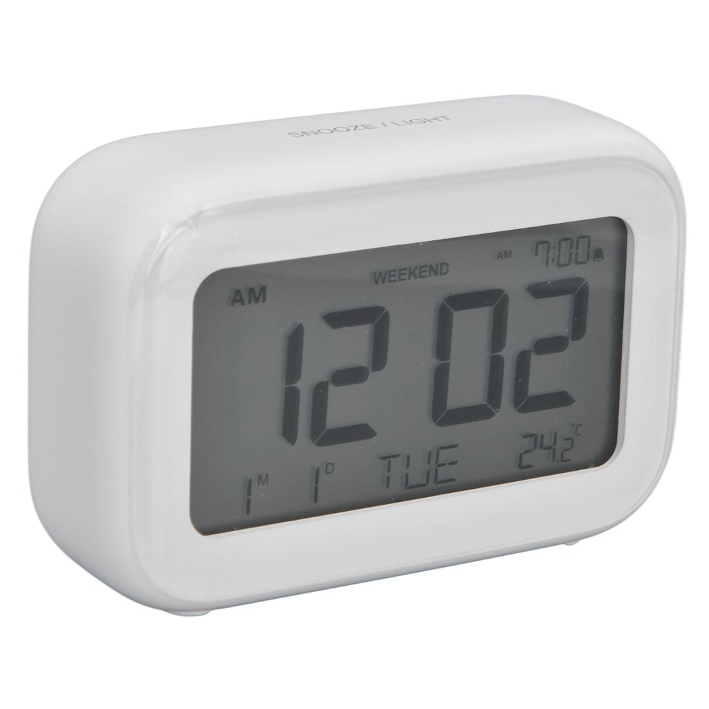 Mini Digital Alarm Clock with LCD Screen Snooze Function 12H 24H Formats for Bedroom Travel Office