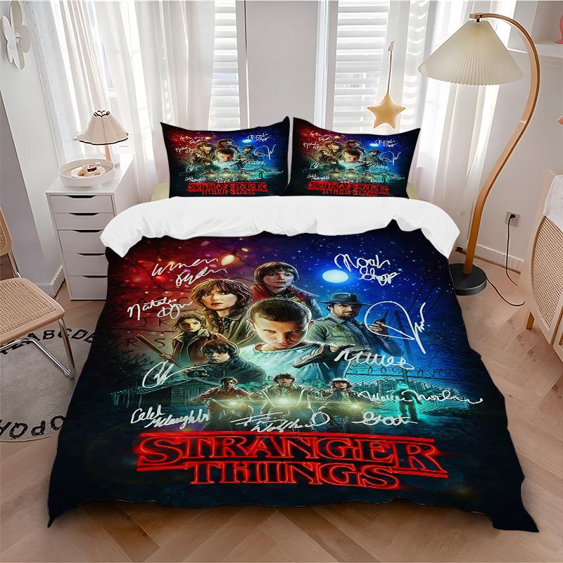 Stranger Things Poster Print 3Pcs Bedding Setduvet Cover With 2 Bedropillowcase Home Birthday Gift