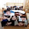 Модный мужской постельный комплект высшего уровня с принтом певца для молодежи, комплект постельного белья размера «квин», пододеяльник, настраиваемый постельный комплект для молодежи
