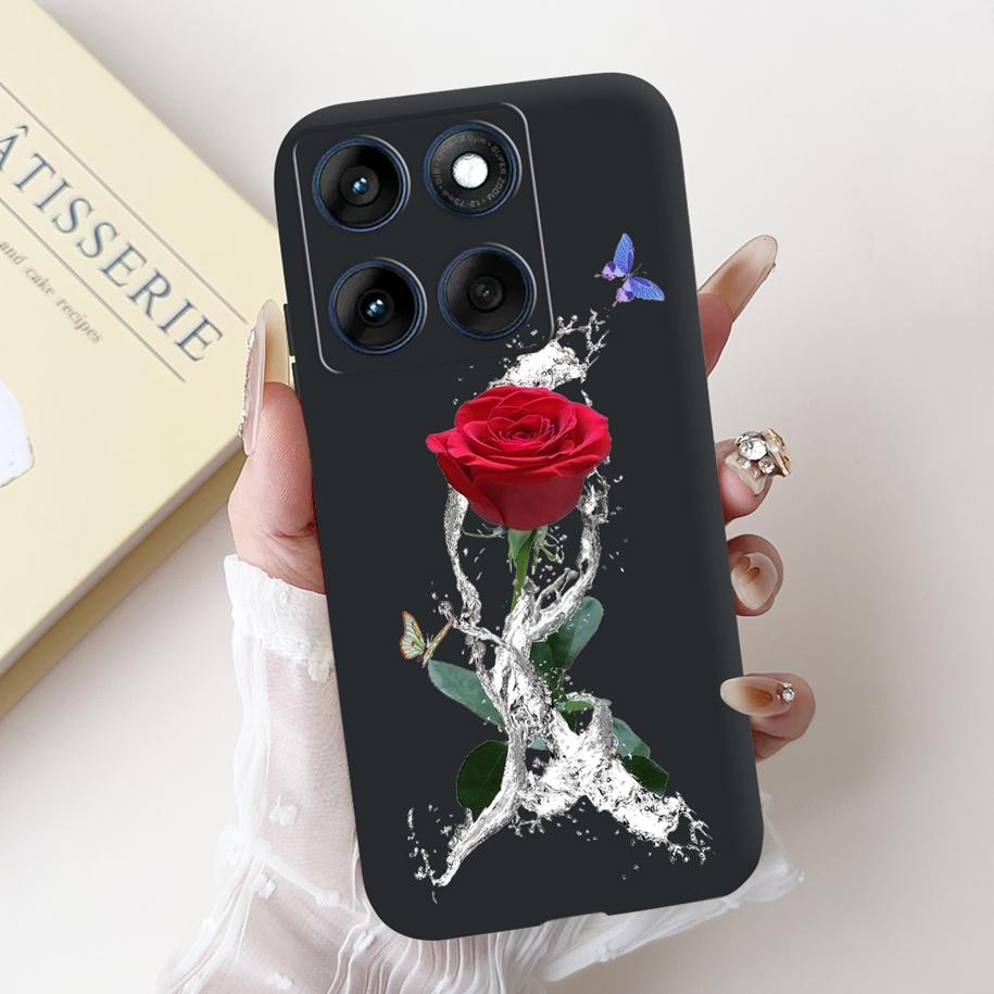 For Motorola Edge 60 Pro Case Moto Edge 60 Fusion Cover New Fashion Flower Soft Silicone Bumper For Moto Edge 60 60s Edge60 Capa