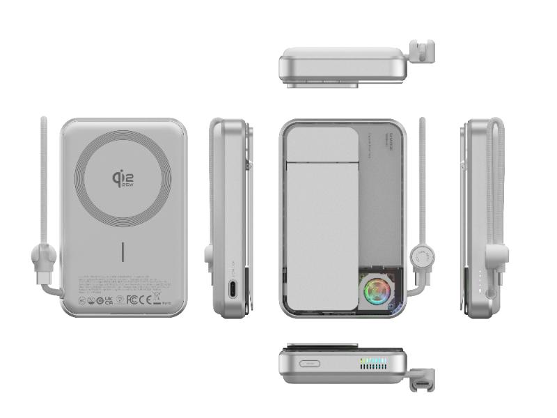 Sharge Ice Mag 3 Powerbank 10000Mah Magsafe Usb C Fast Charging White
