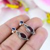 Natural Garnet,Iolite Gemstone 925 Solid Sterling Silver Jewelry Earring 1" E1w36